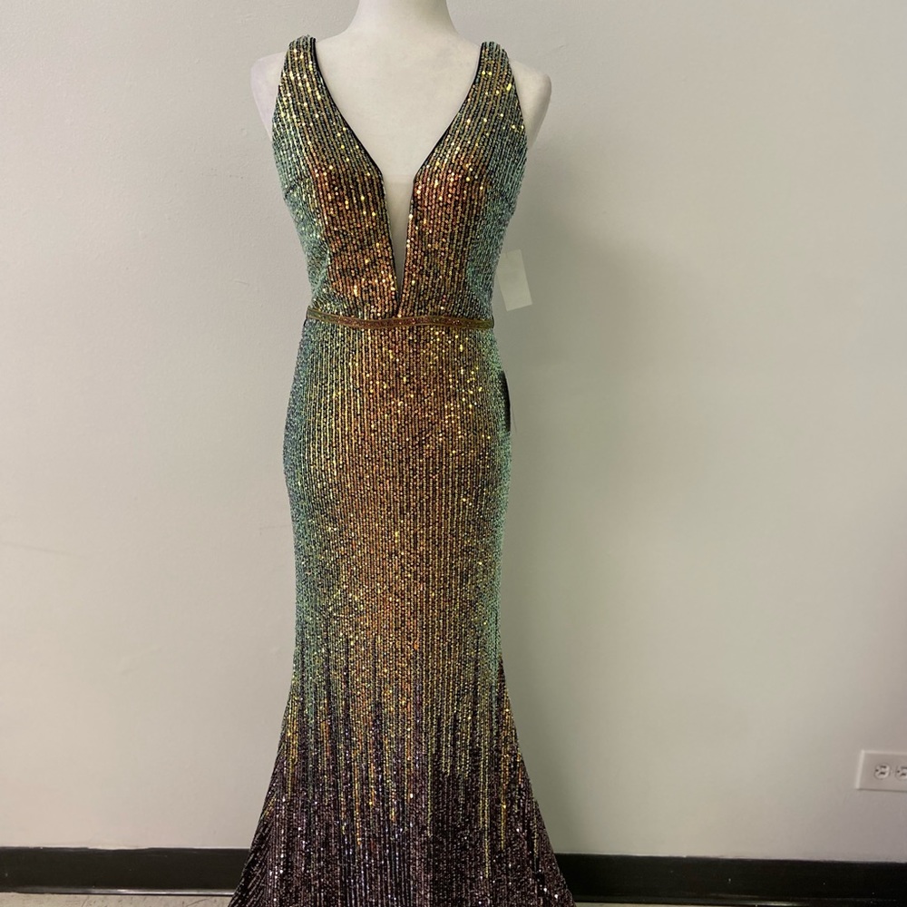 GLOW Dress Gunmetal Size 6 New With Tags - Picture 1 of 10